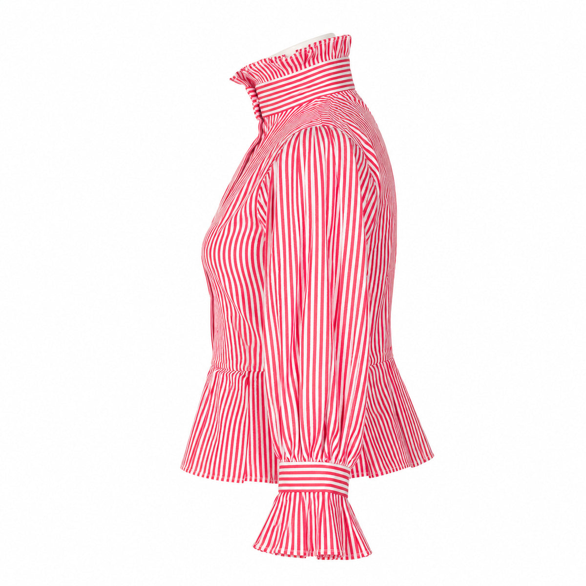 Blouse Carly rayée rouge — vue de profil