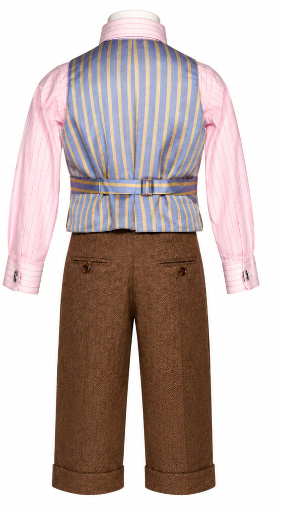 Gilet de costume beige Gilbert — vue arrière