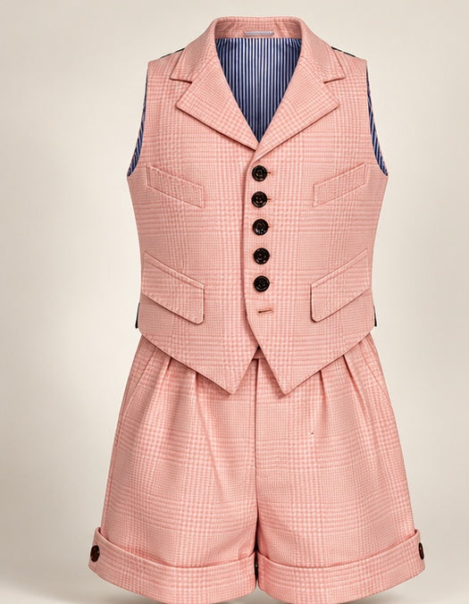 Gideon — ensemble rose, vue de face, studio premium