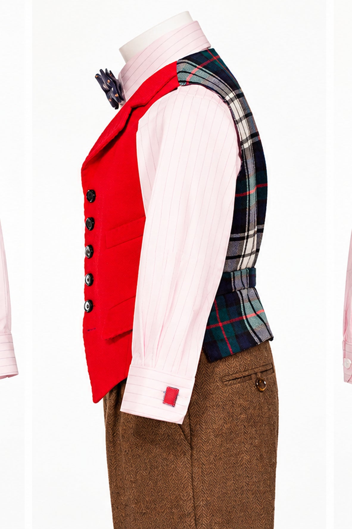 Gilet Grégoire rouge — vue de profil