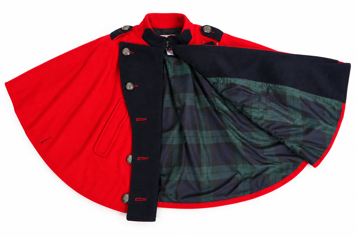 Maurice Rouge — vue ouverte et doublure tartan